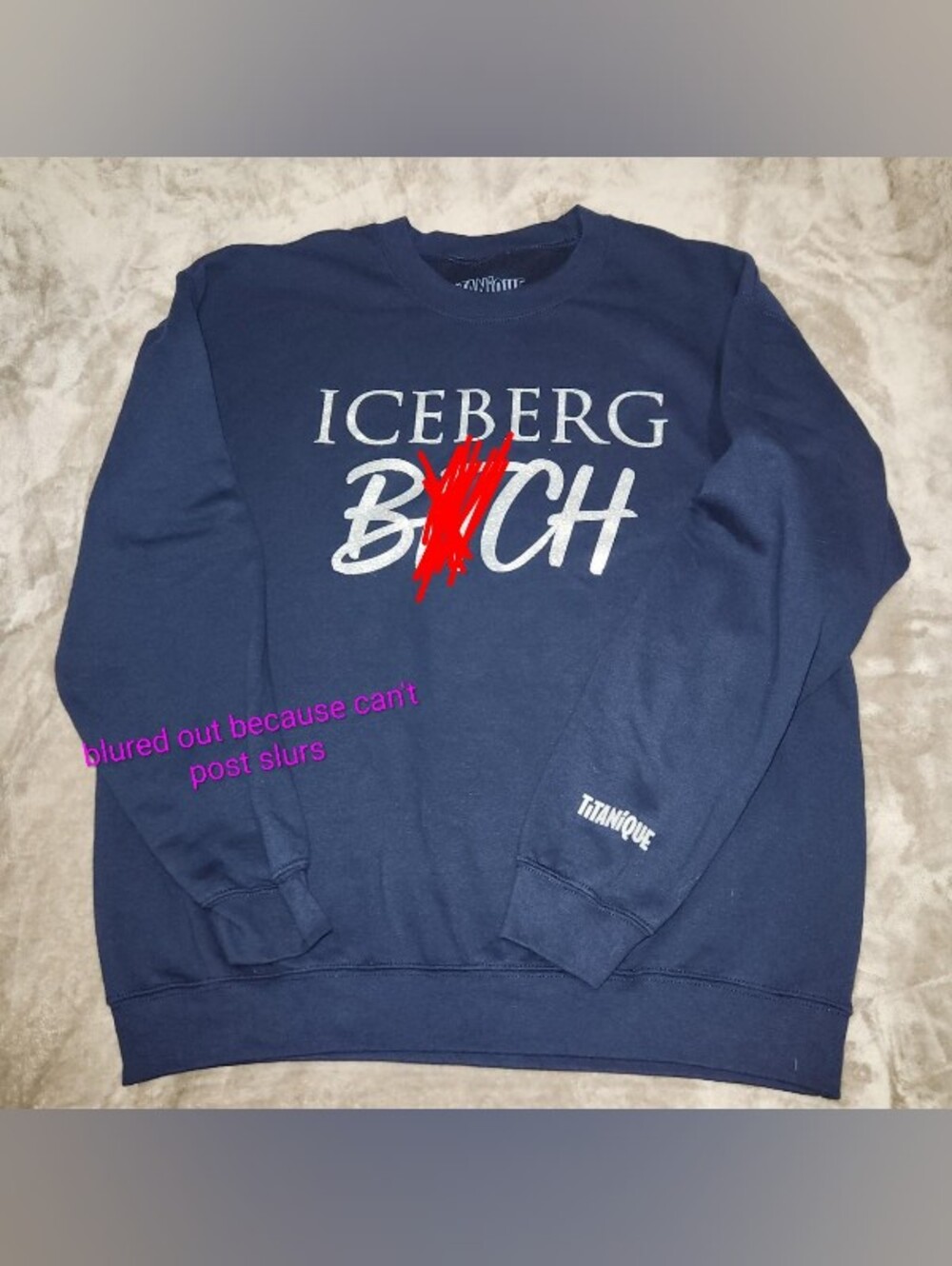 Iceberg Navy Crewneck Sweatshirt with White Logo